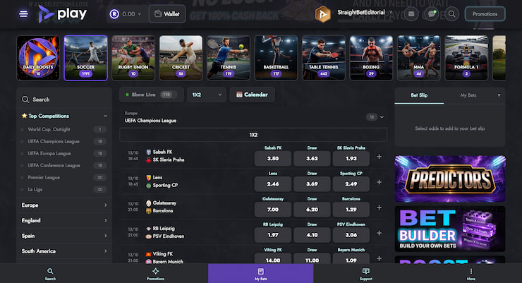 Play.co.za South African sportsbook official