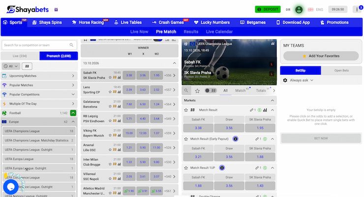 Shayabets Online Betting Site in SA