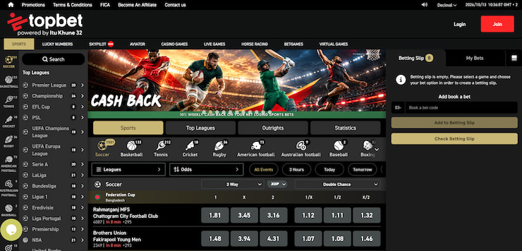 TopBet New South African Online Betting Site