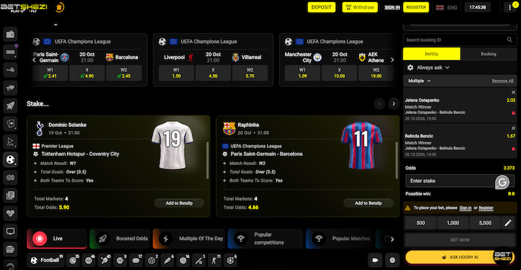 Betshezi Sports Betting in SA