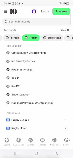 10bet Mobile Betting in SA